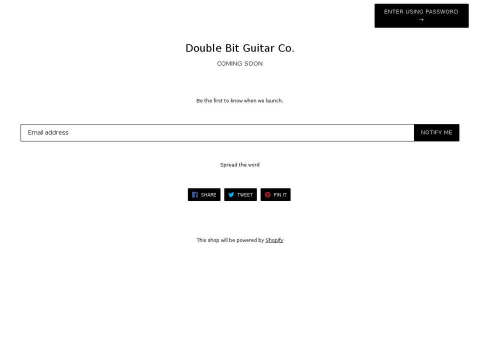 doublebitguitar.co shopify website screenshot