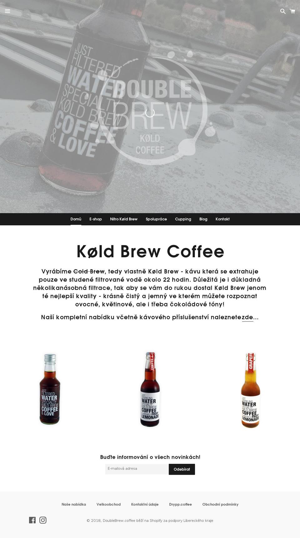 doublebrew.cz shopify website screenshot