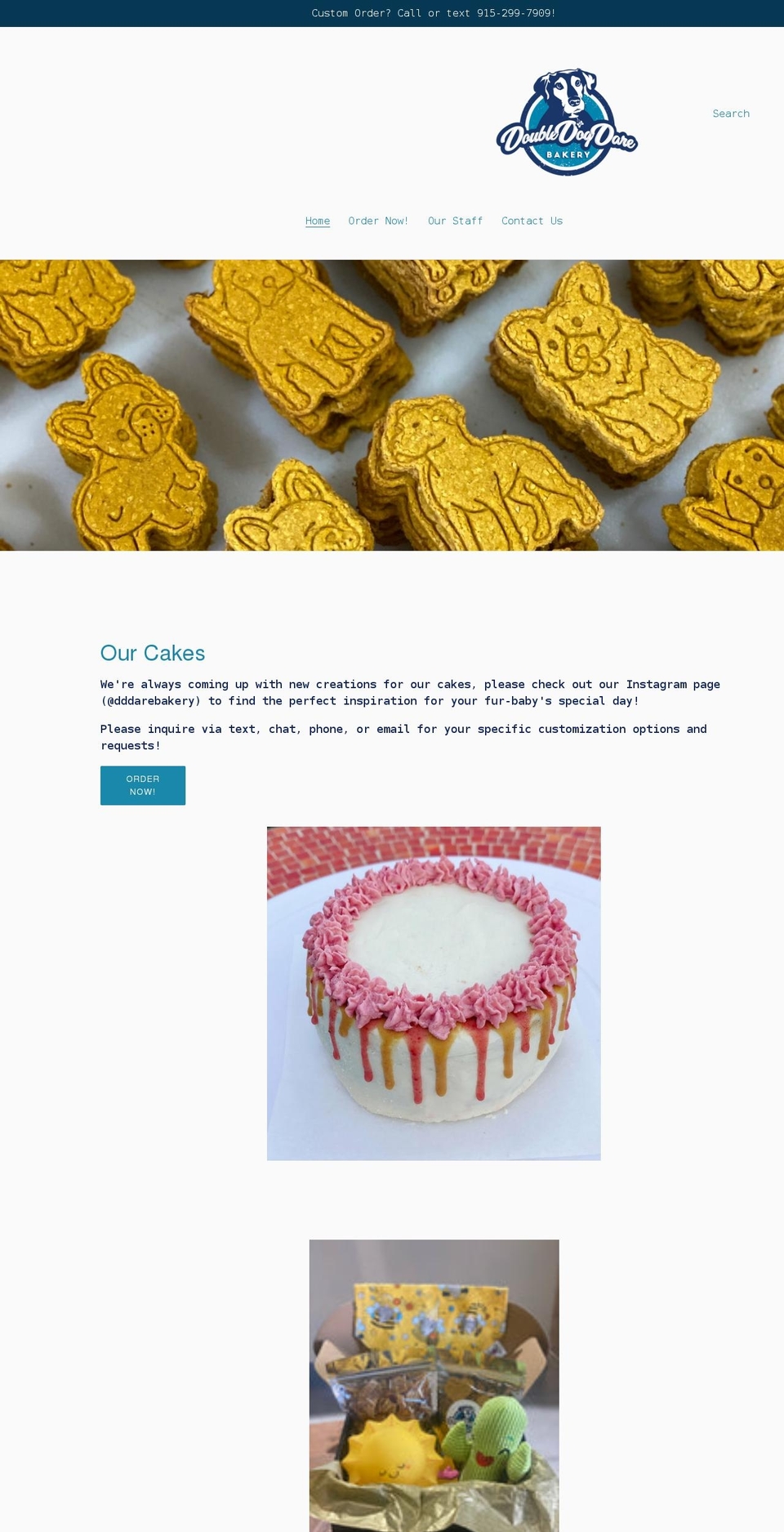 doubledogdarebakery.com shopify website screenshot
