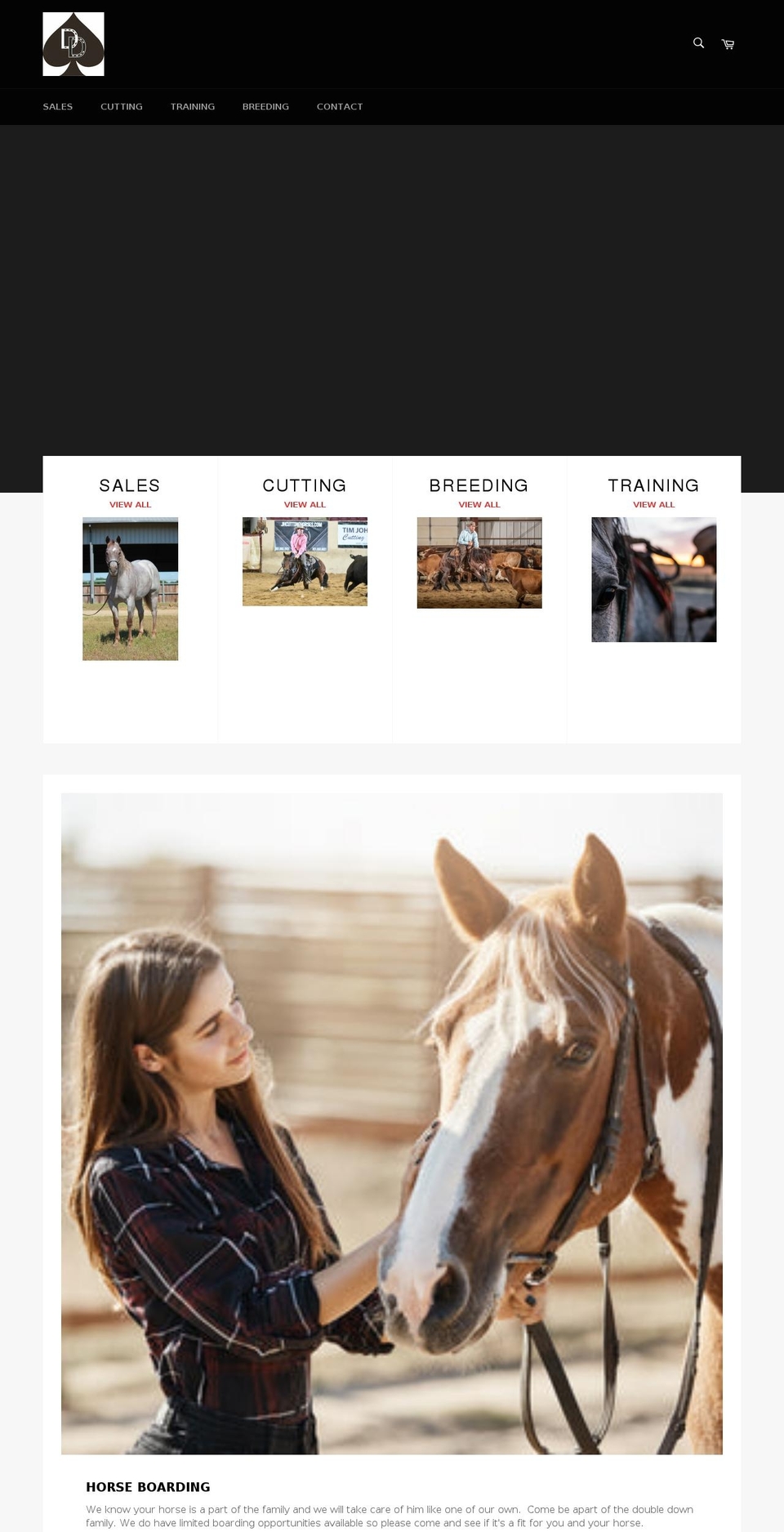 doubledownhorses.com shopify website screenshot