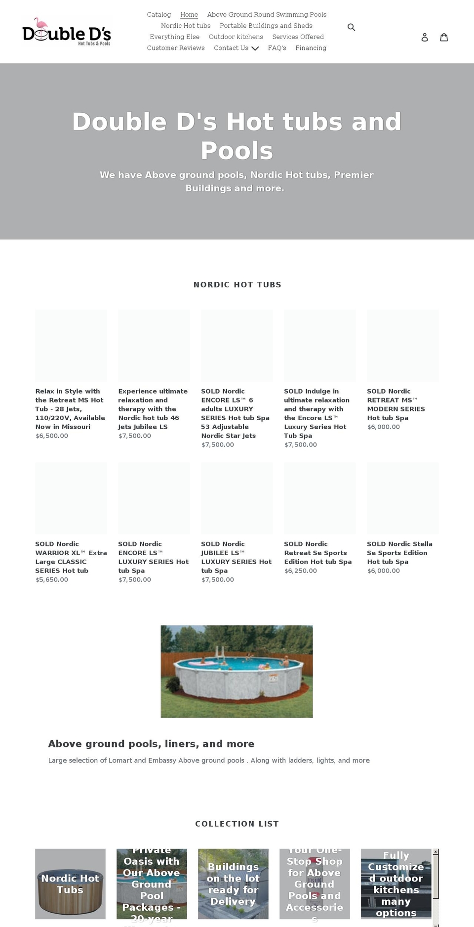 doubledspools.com shopify website screenshot