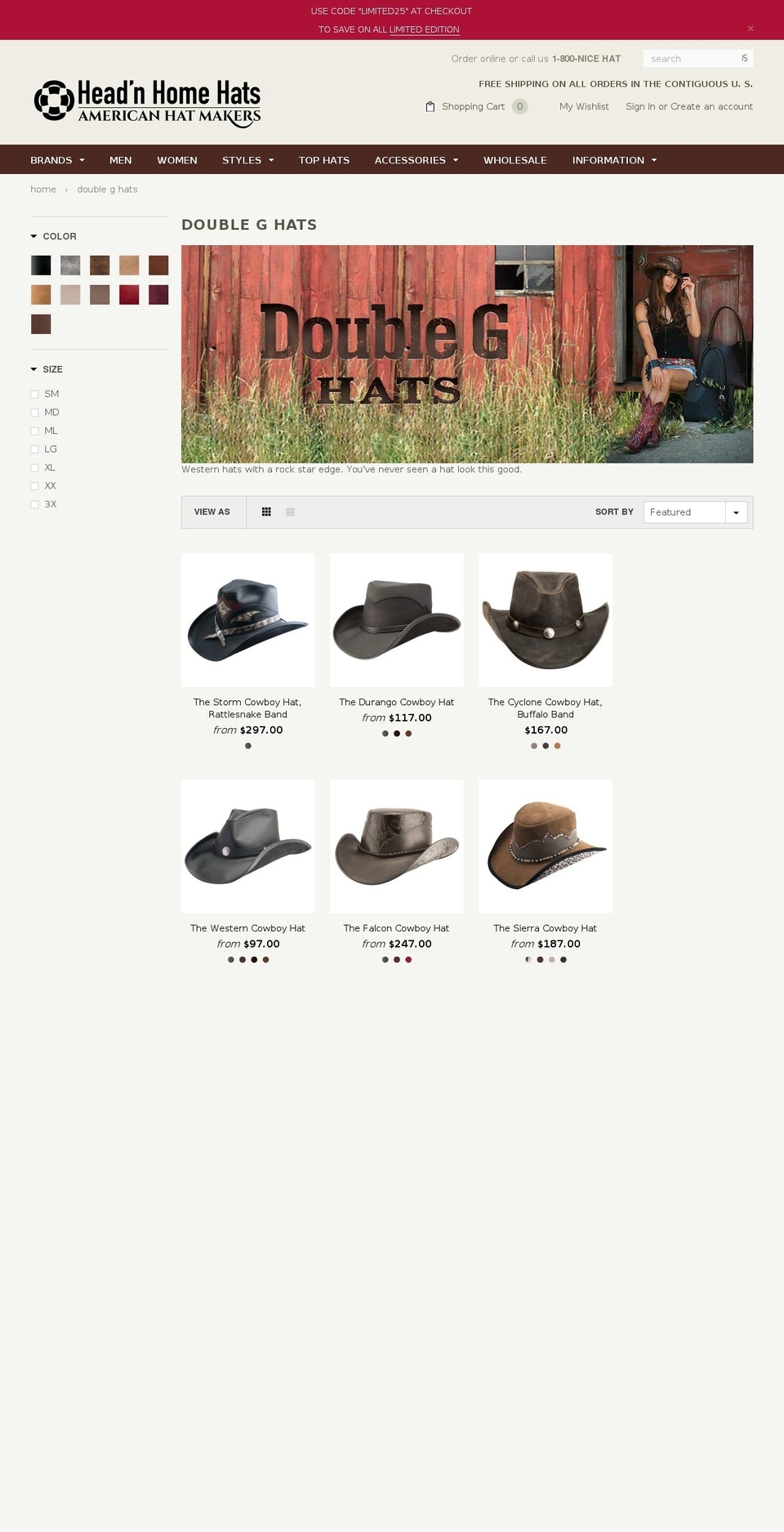 doubleghats.com — Shopify storefront screenshot