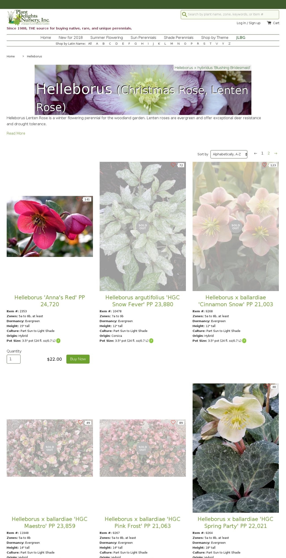 PDN Theme Shopify theme site example doublehellebores.com