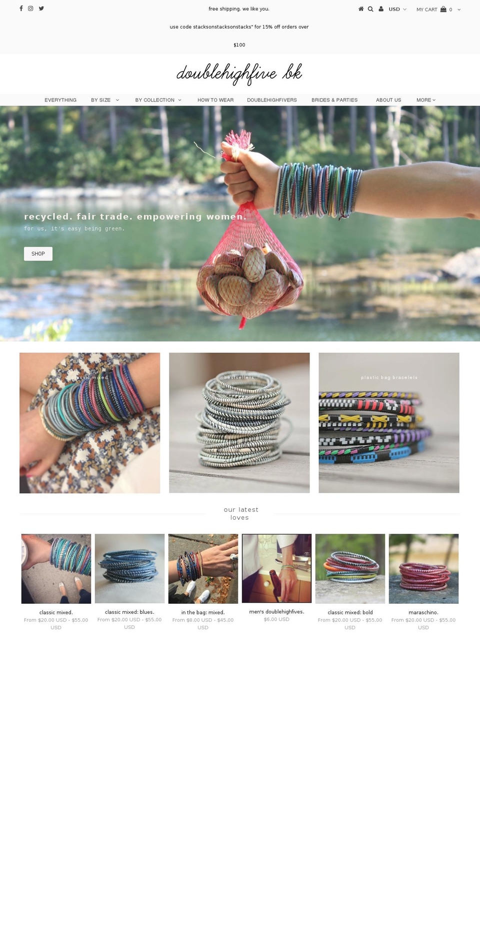 doublehifive.com shopify website screenshot