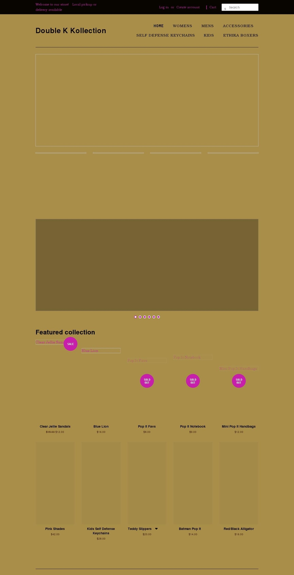 doublekkollection.com shopify website screenshot