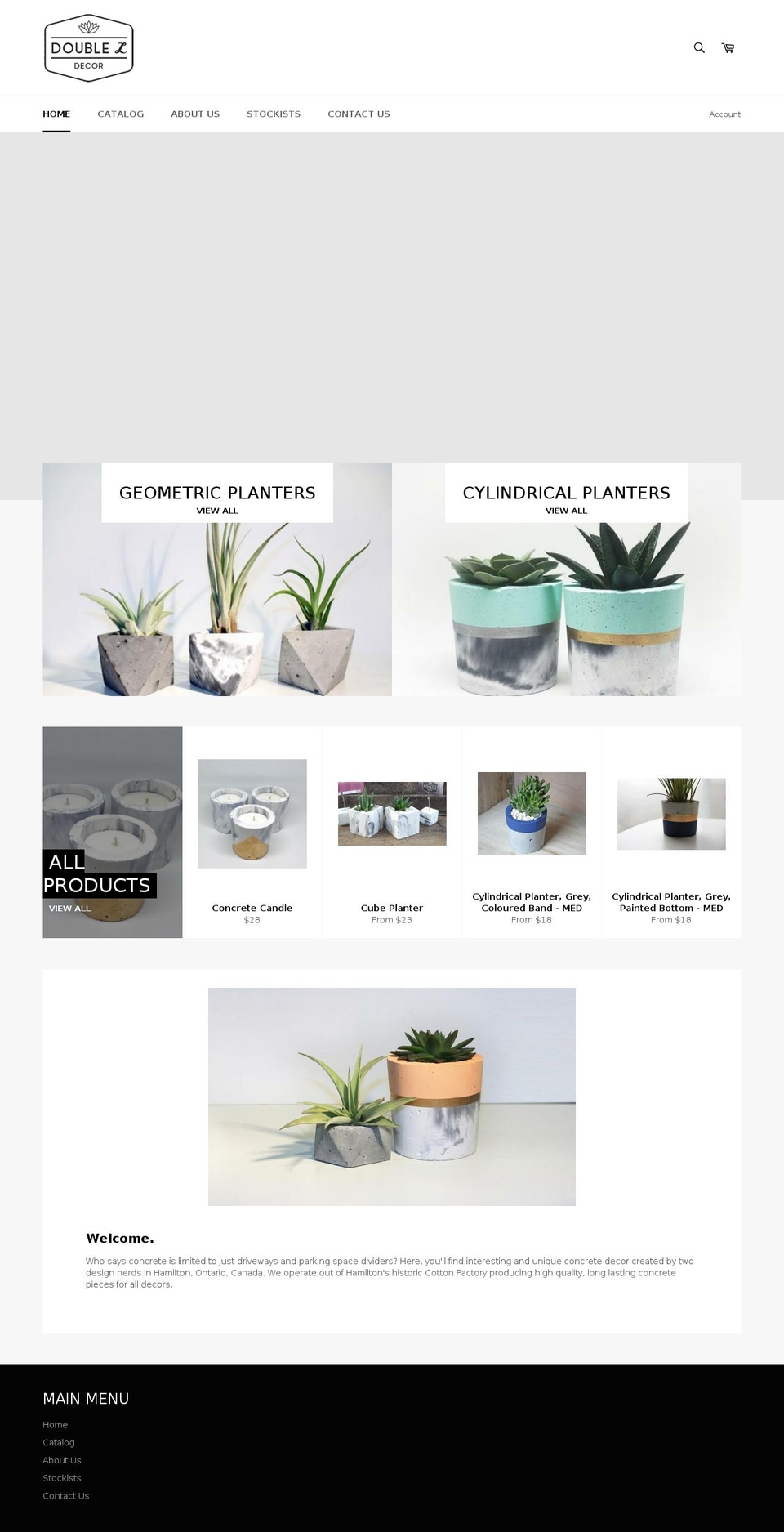 doubleldecor.ca shopify website screenshot