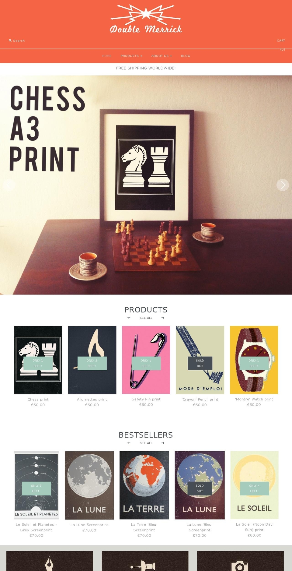 doublemerrick.com — Shopify storefront screenshot