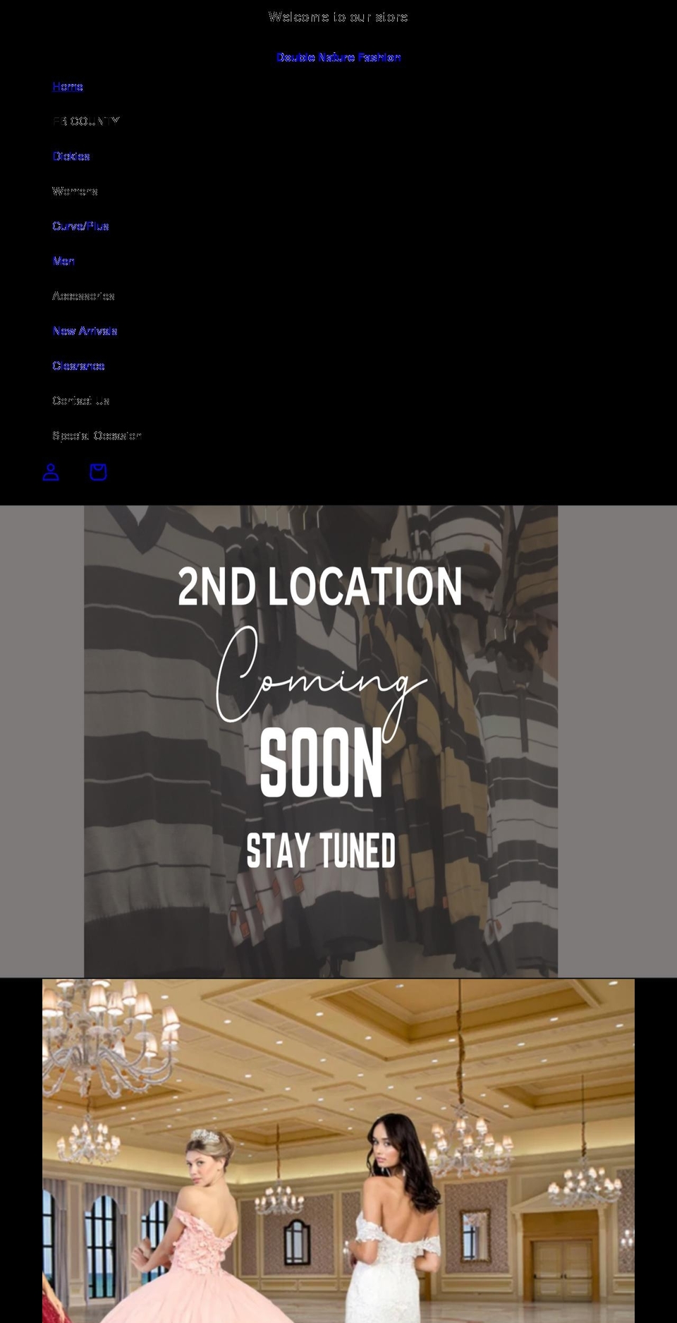 doublenaturefashion.com shopify website screenshot