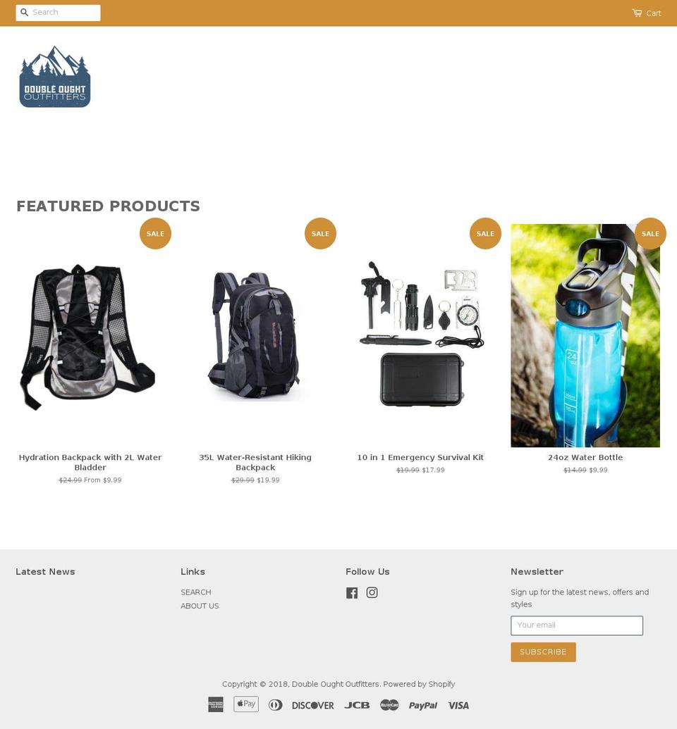 doubleoughtoutfitters.com — Shopify storefront screenshot