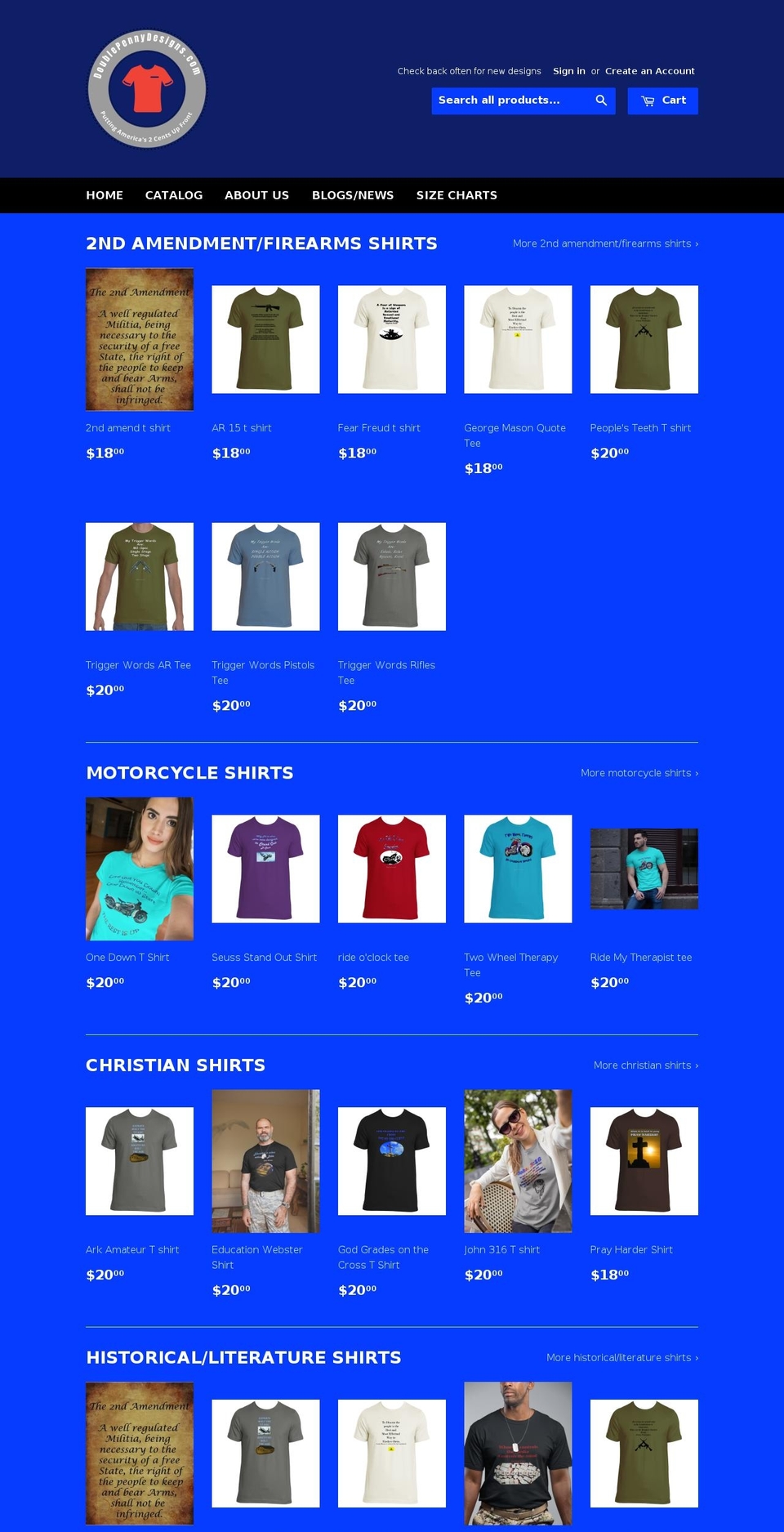 doublepennydesigns.com shopify website screenshot