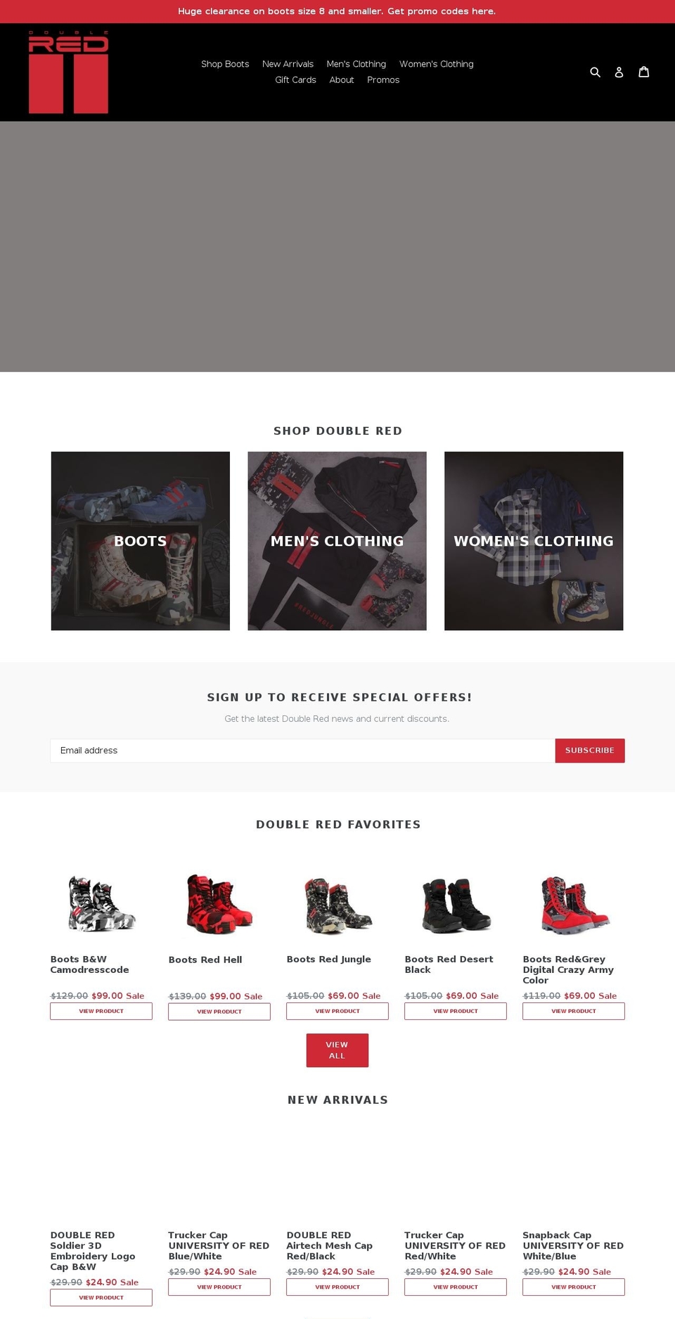 doublered.us shopify website screenshot