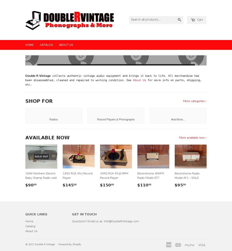 doublervintage.com shopify website screenshot
