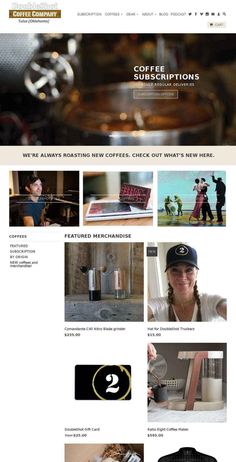 Copy of Retina Shopify theme site example doubleshotcoffee.net