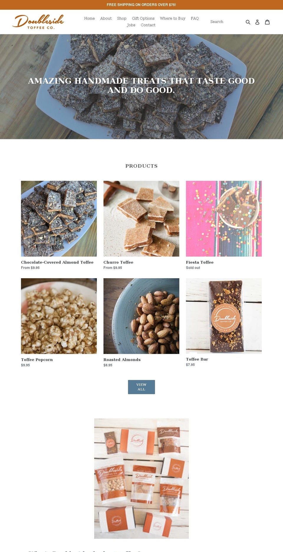 doublesidetoffee.com shopify website screenshot