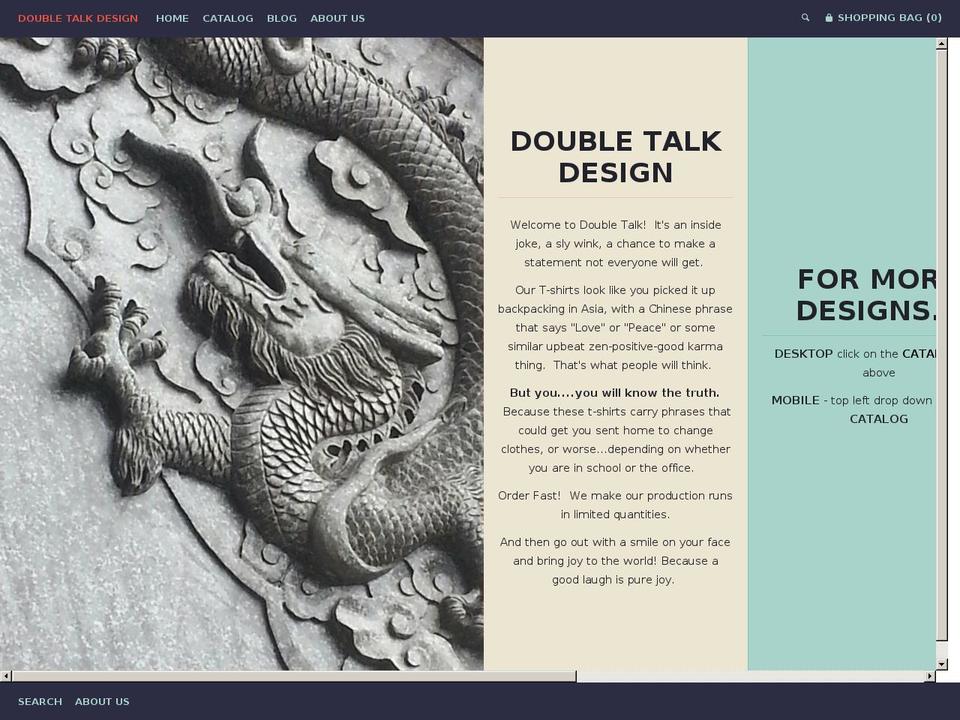 doubletalktshirt.com — Shopify storefront screenshot