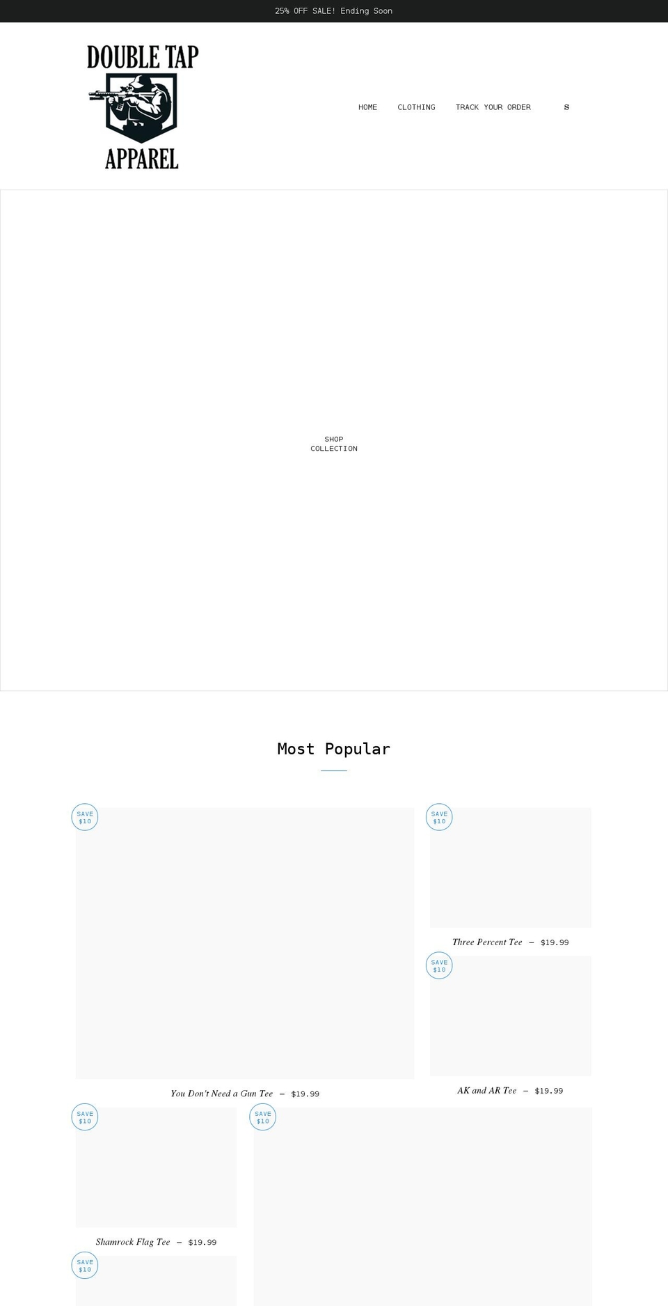 doubletapco.com shopify website screenshot