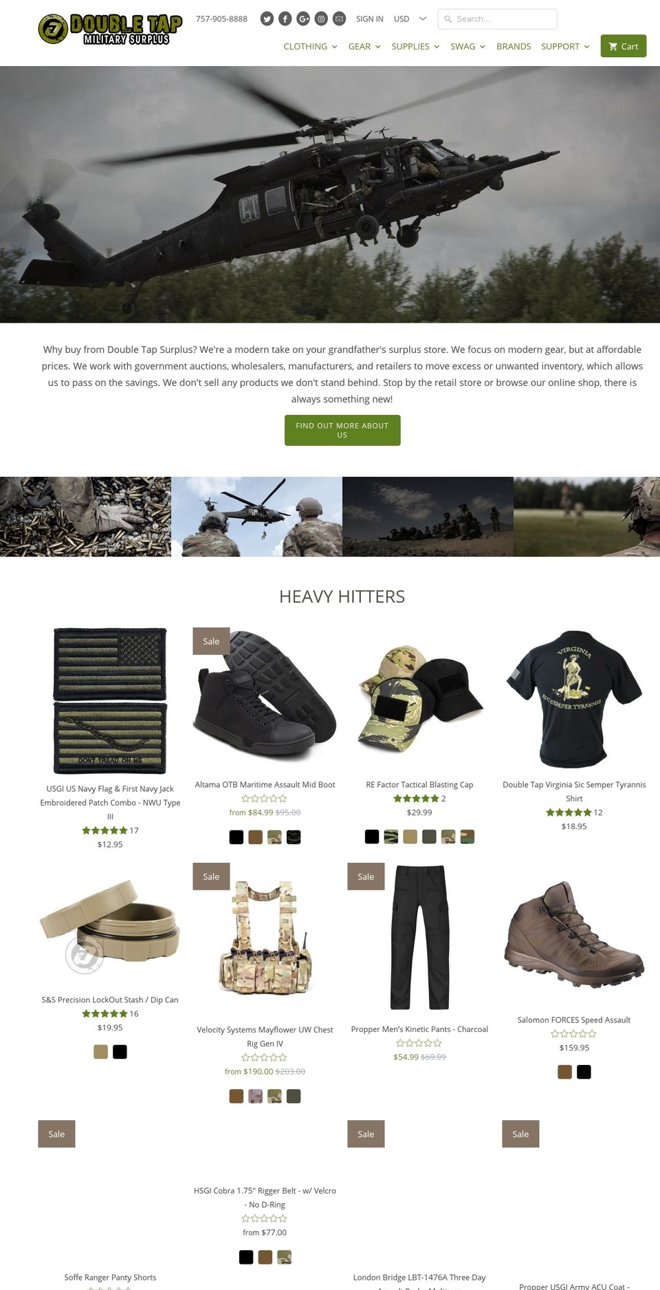 doubletapsupply.com — Shopify storefront screenshot