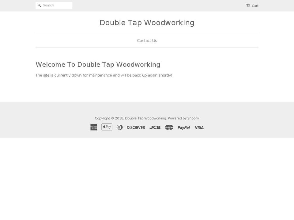 doubletapwoodworking.com — Shopify storefront screenshot