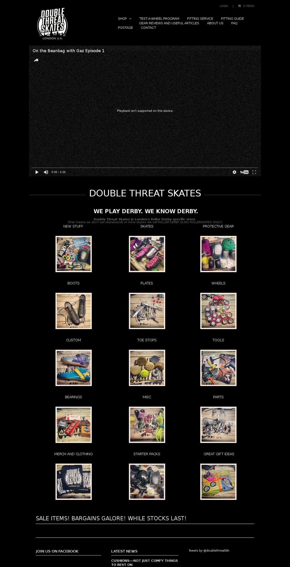 doublethreatskates.com shopify website screenshot