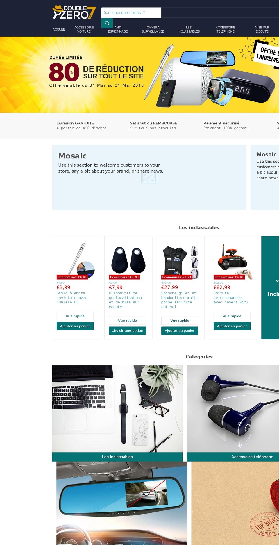 doublezero7.com — Shopify storefront screenshot