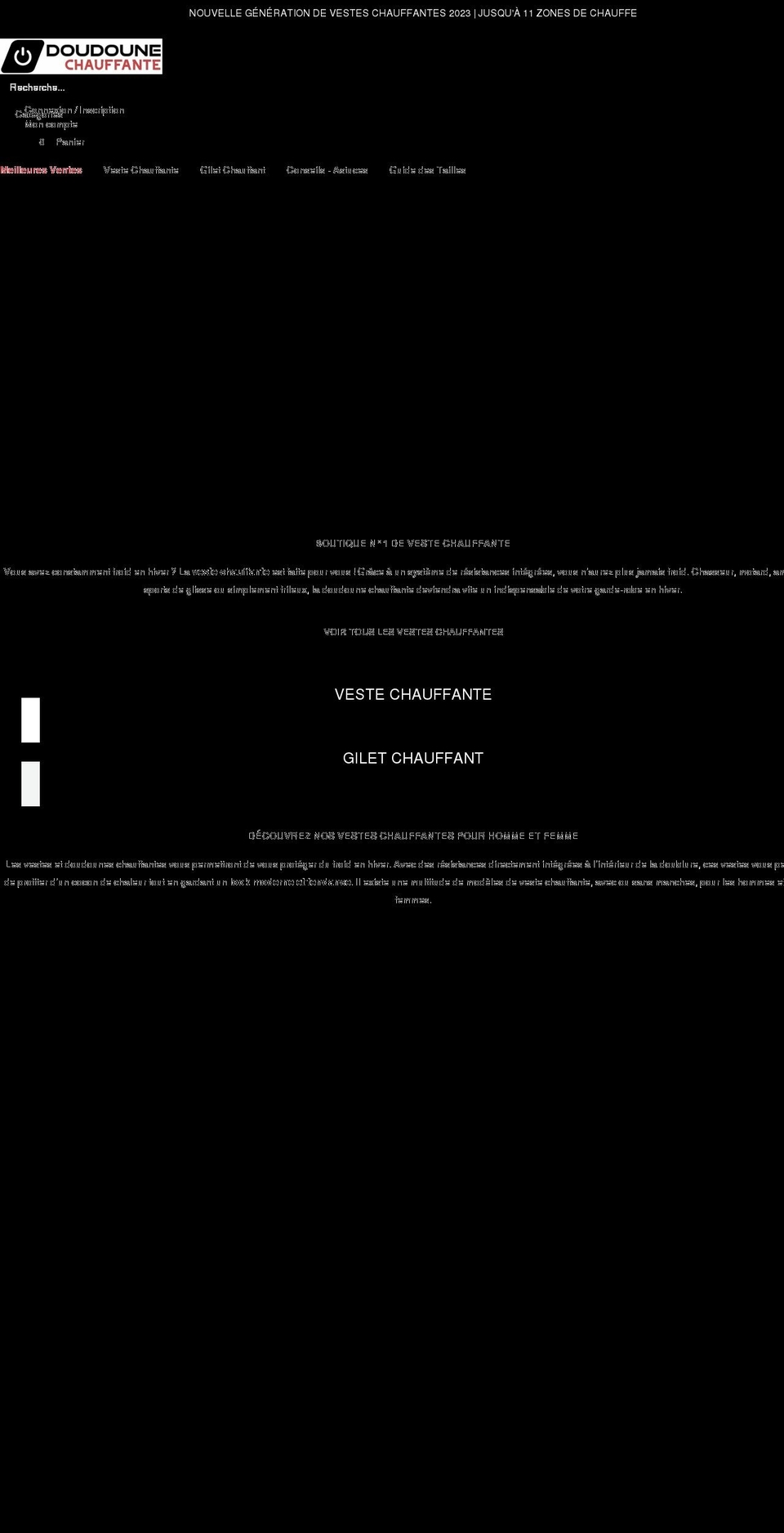 doudoune-chauffante.com shopify website screenshot