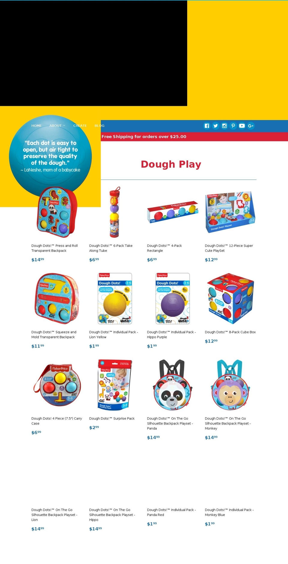 dough-dots.com — Shopify storefront screenshot