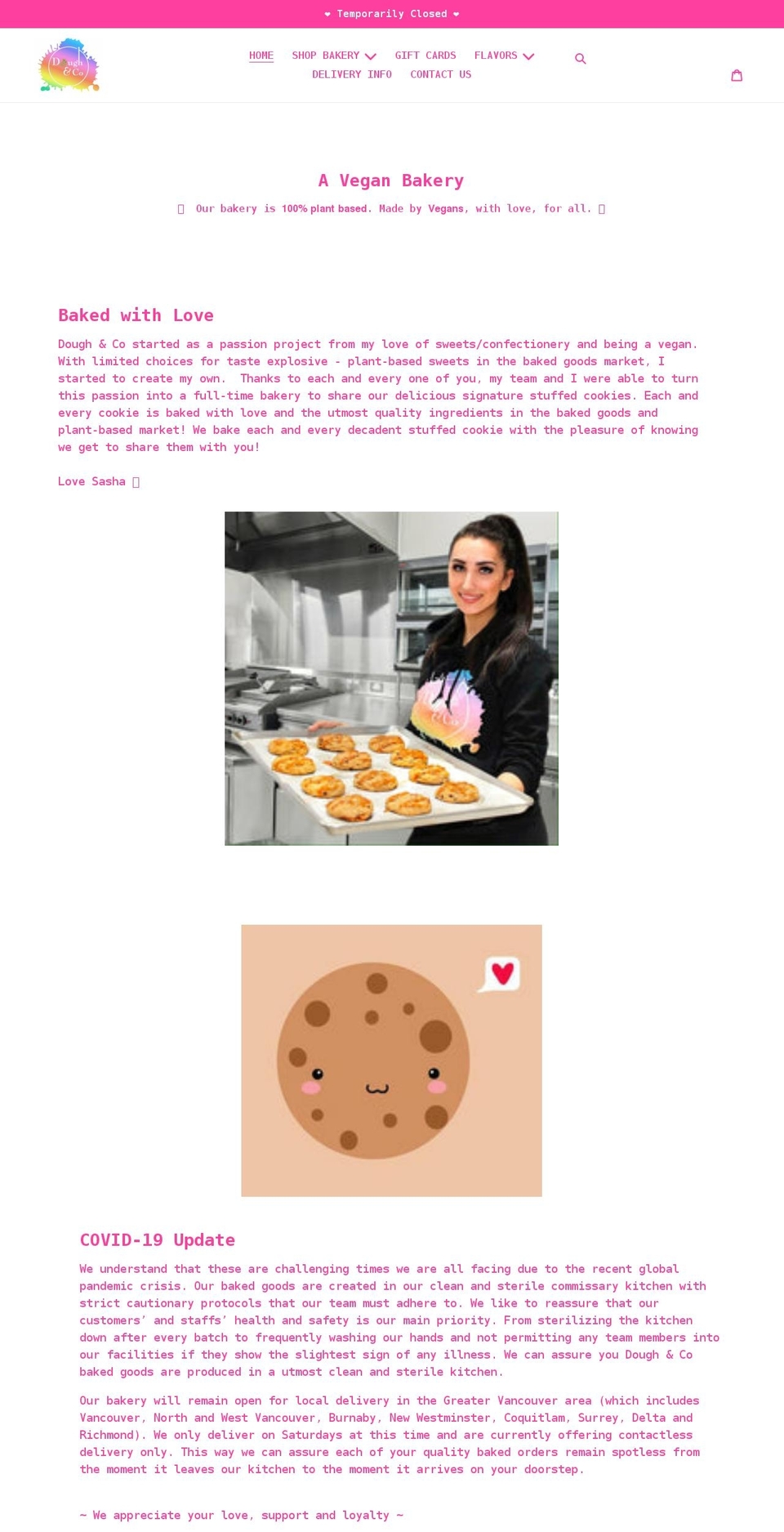 doughandco.ca shopify website screenshot