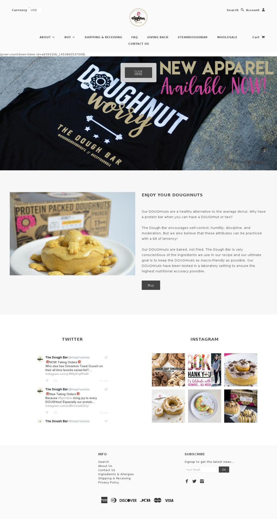 doughbardoughnuts.com shopify website screenshot