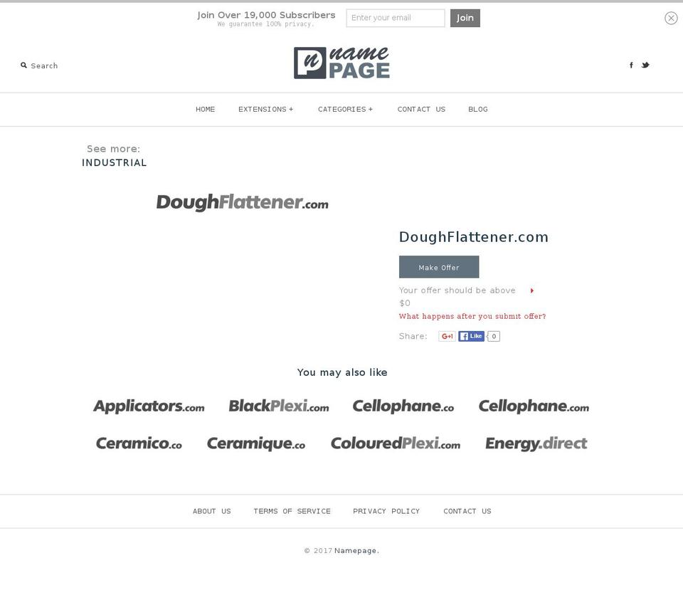 doughflattener.com shopify website screenshot