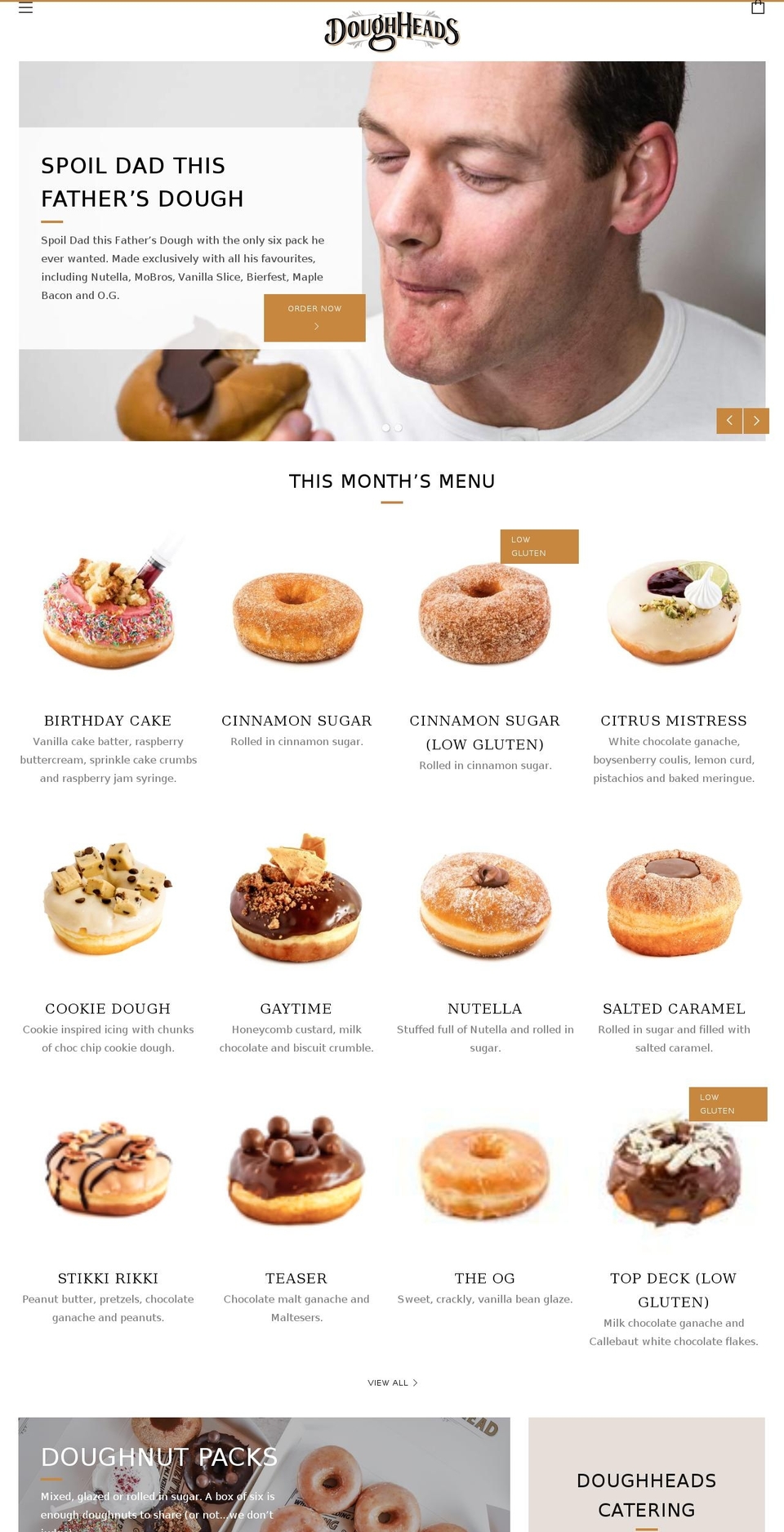 doughheads.com.au shopify website screenshot