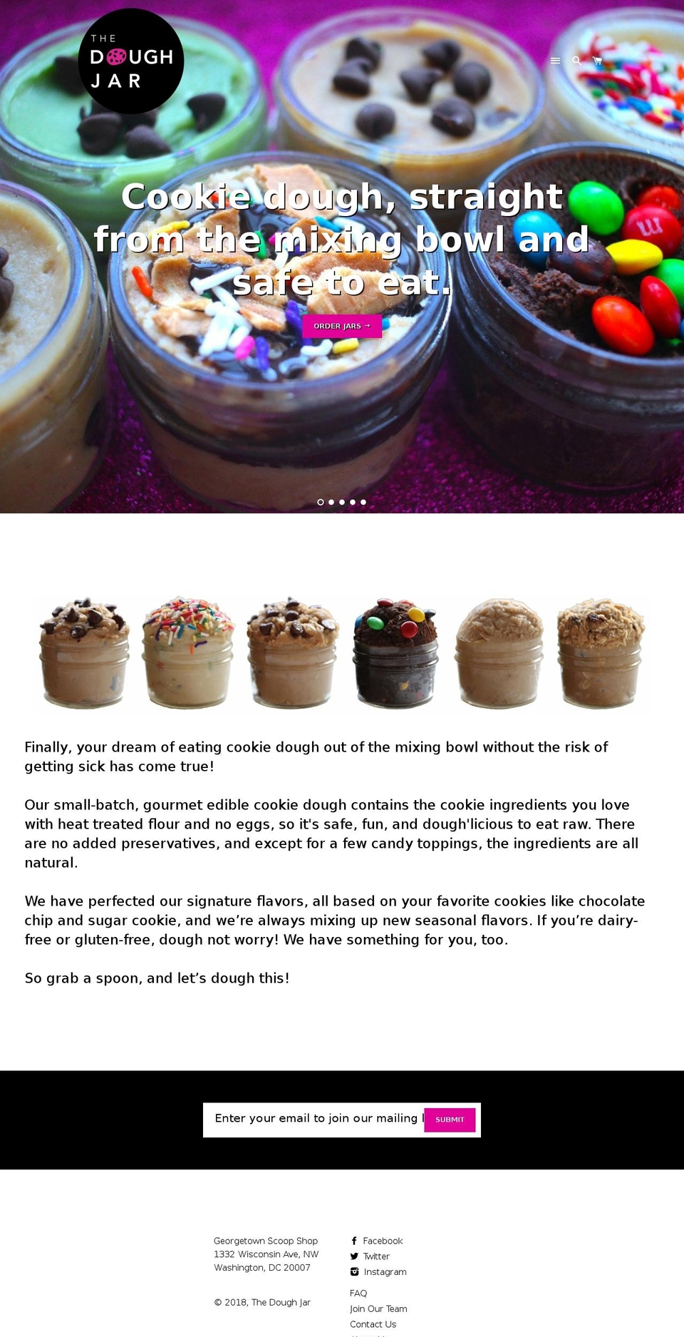 doughjar.com — Shopify storefront screenshot