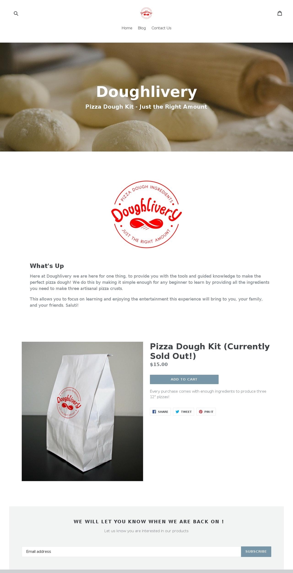doughlivery.com shopify website screenshot