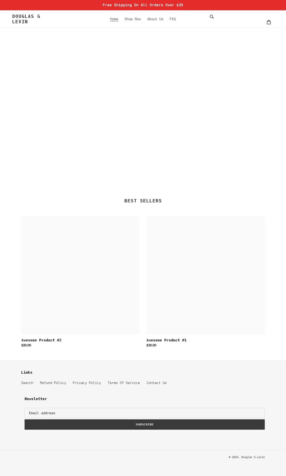 douglasglevin.com shopify website screenshot