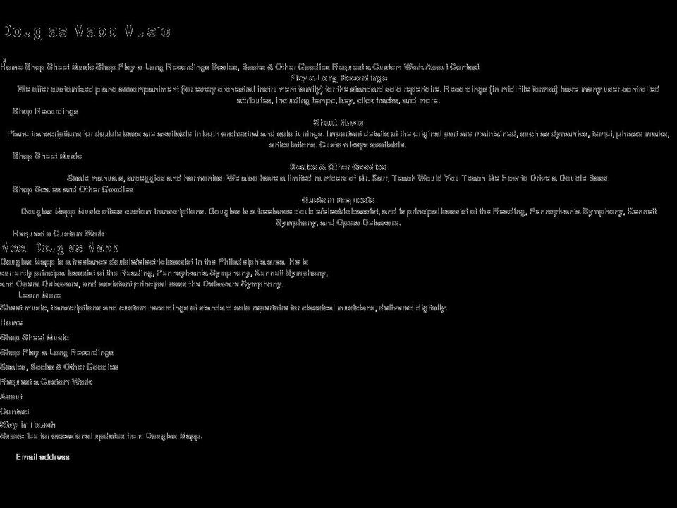 douglasmappmusic.com shopify website screenshot