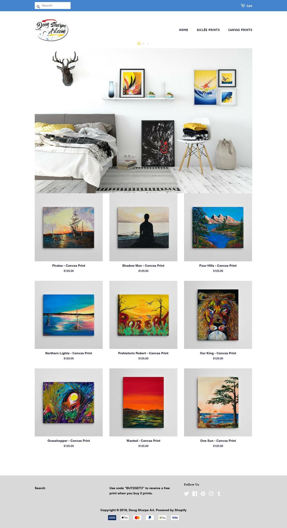 dougsharpeart.com — Shopify storefront screenshot