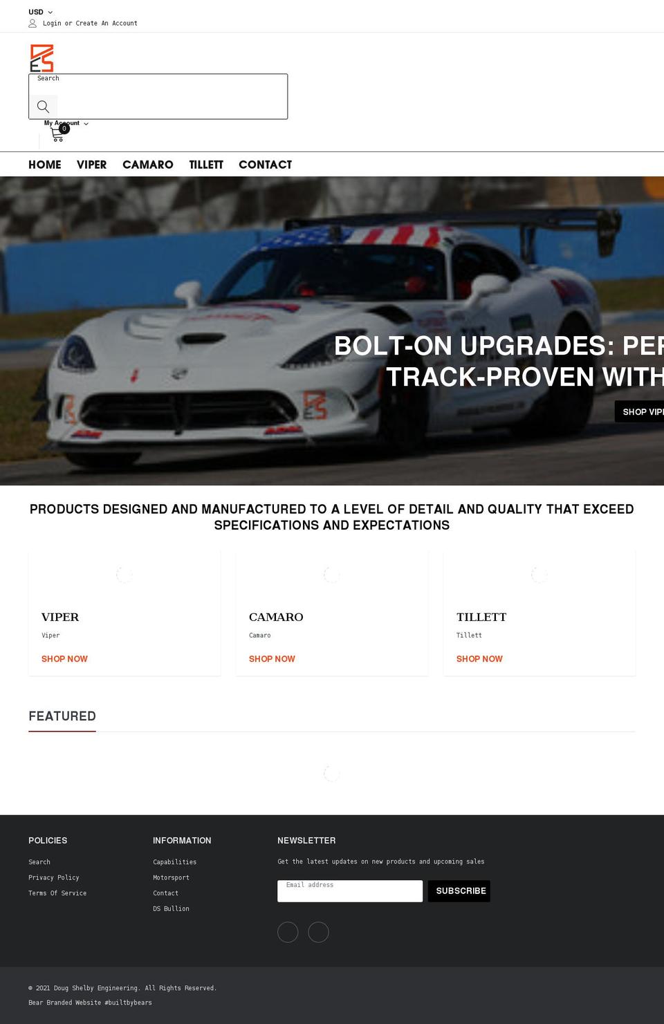 dougshelbyengineering.com shopify website screenshot