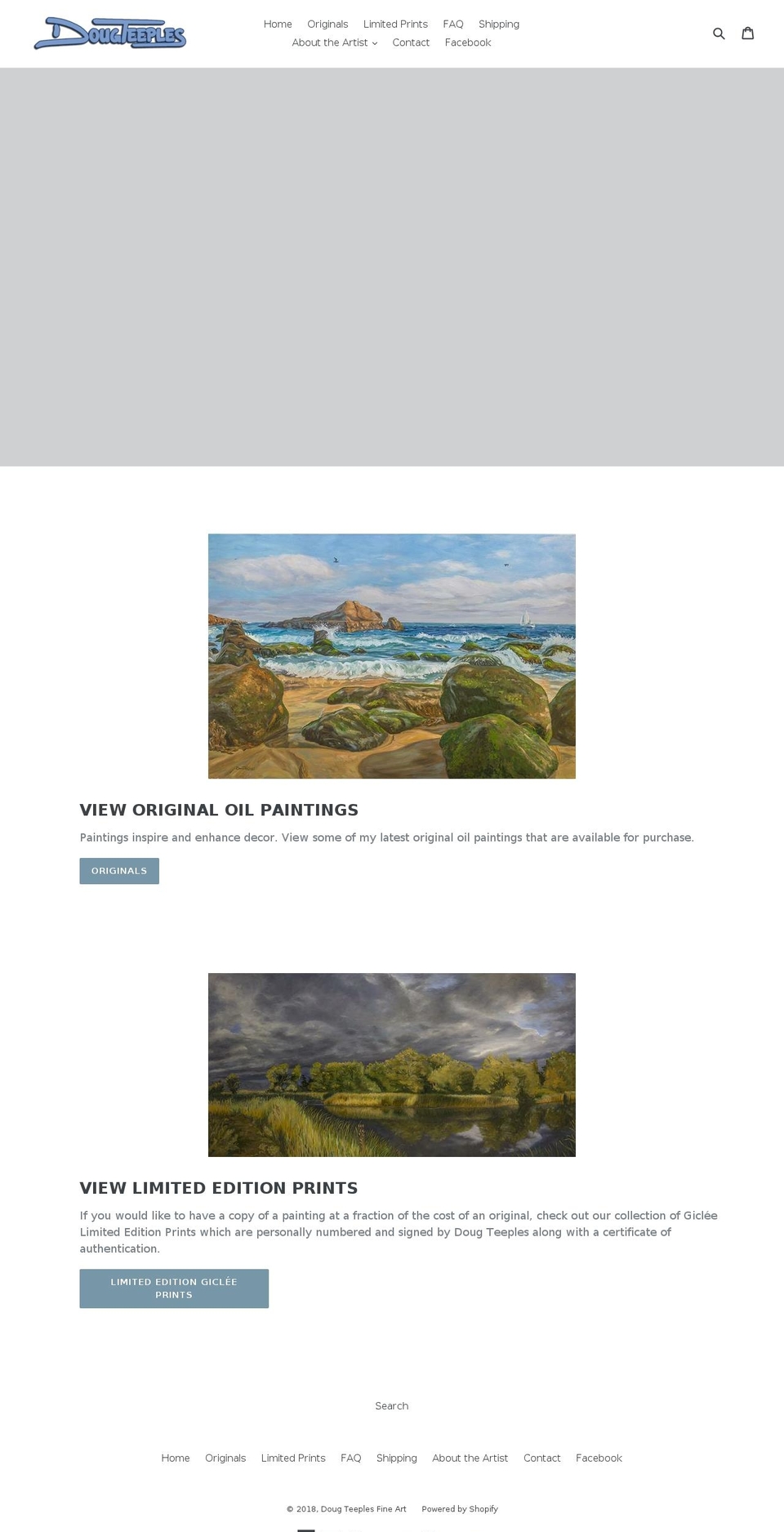 dougteeples.com — Shopify storefront screenshot