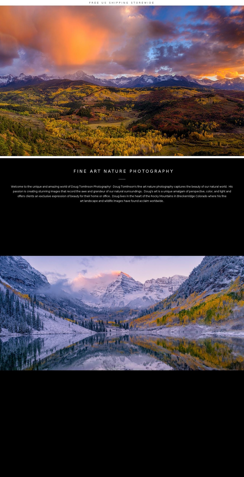 dougtomlinsonphotography.com shopify website screenshot