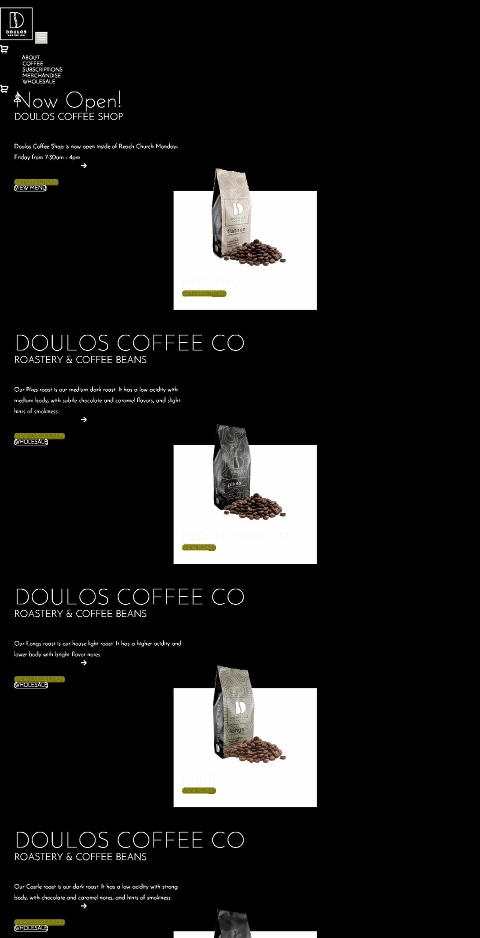 douloscoffee.com shopify website screenshot