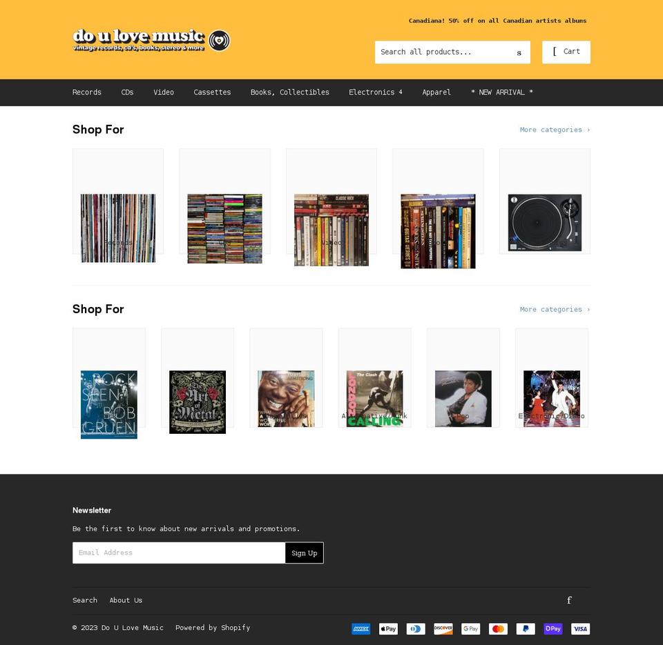 doulovemusic.com shopify website screenshot