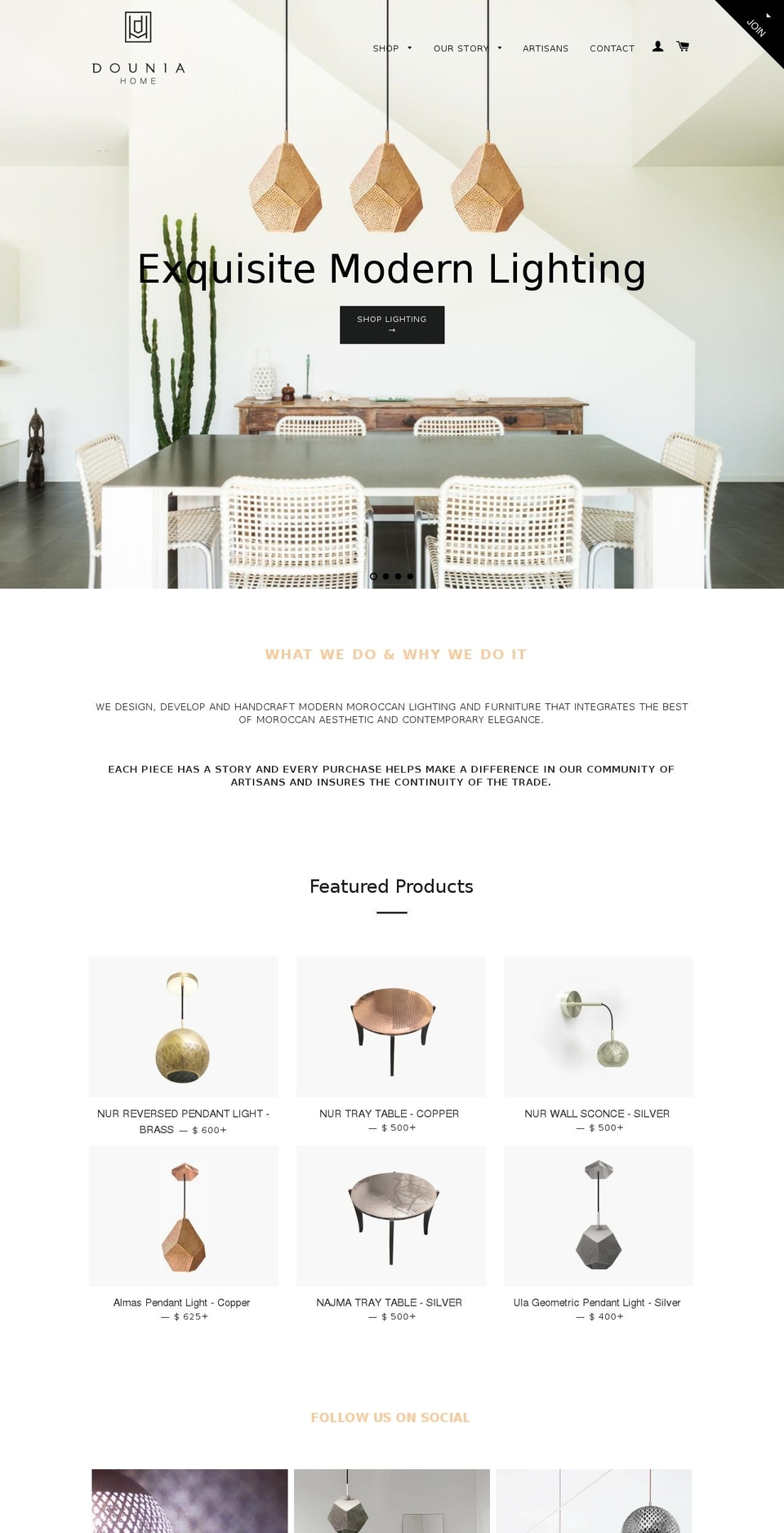 douniahome.co shopify website screenshot