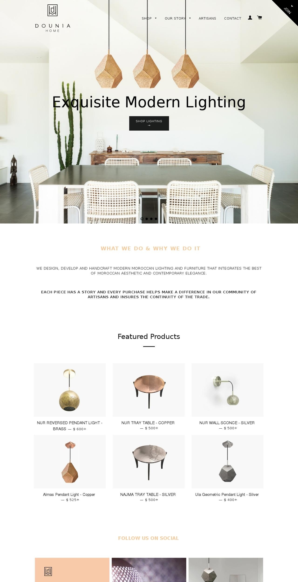 douniahome.com shopify website screenshot