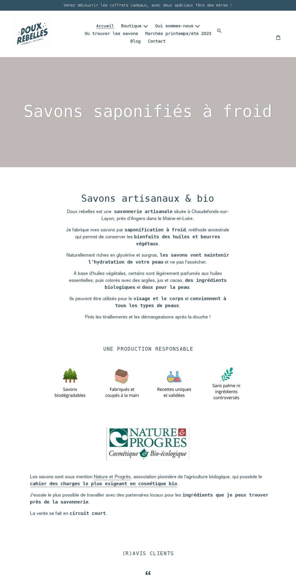 doux-rebelles.com shopify website screenshot