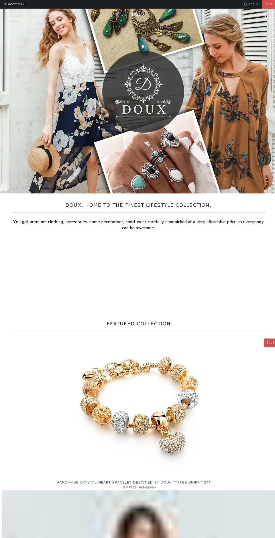 douxfashion.com shopify website screenshot