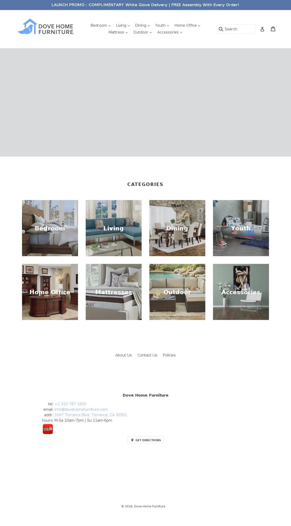 dovehomefurniture.com — Shopify storefront screenshot