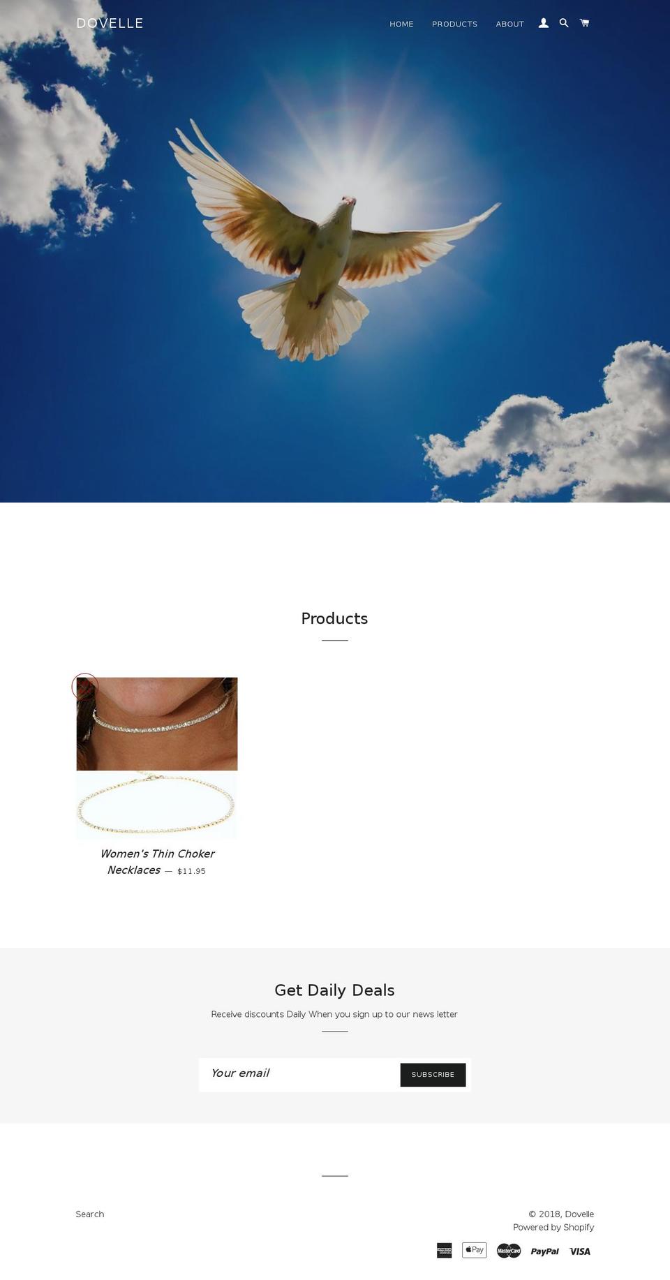 dovelle.com — Shopify storefront screenshot