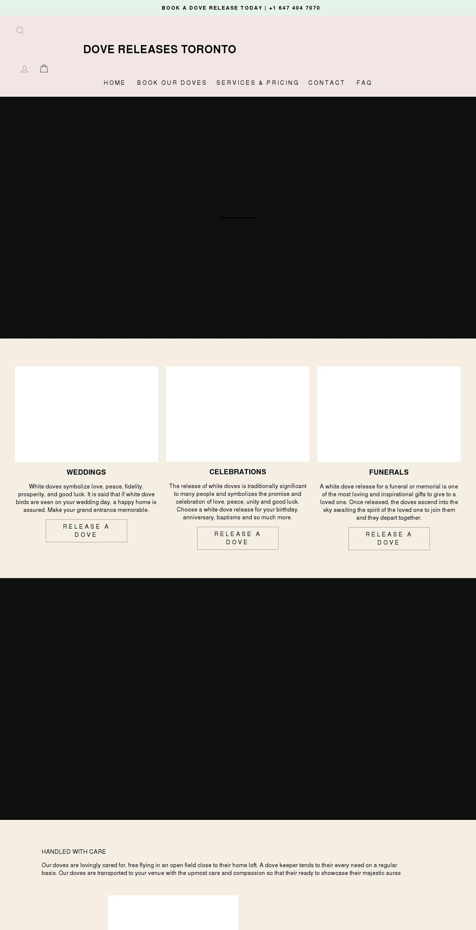 dovereleasestoronto.com shopify website screenshot