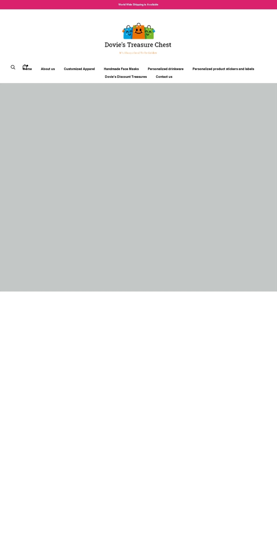 doviestreasurechest.com shopify website screenshot