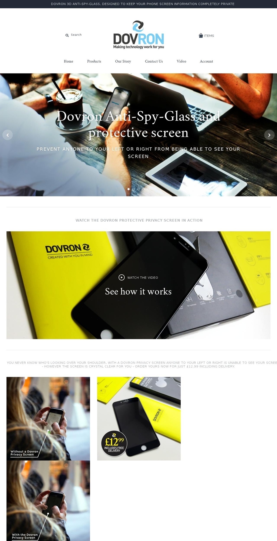 dovron.com — Shopify storefront screenshot