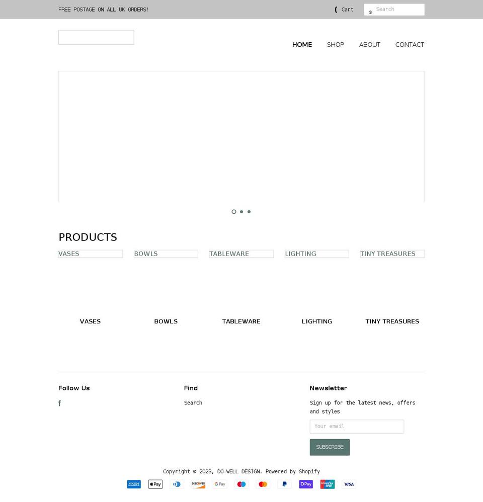 dowelldesign.co.uk shopify website screenshot